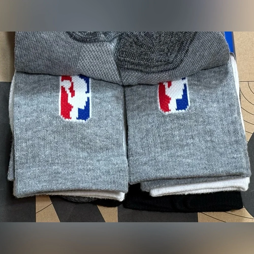 NBA Net-Dry Basketball Cushioned Crew Socks 6-Pack